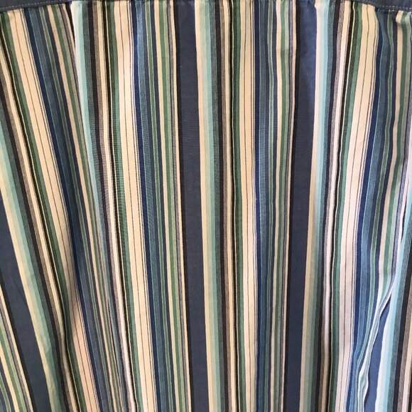 Geoffrey Beene Cotton Button-Down Shirt: Vintage, Blue Stripes, Men’s Size XL - Picture 7 of 8